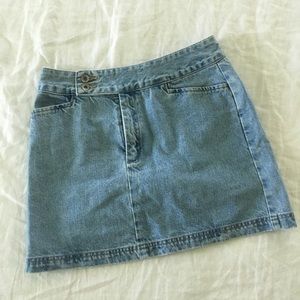 Vintage Old Denim Mini Skirt